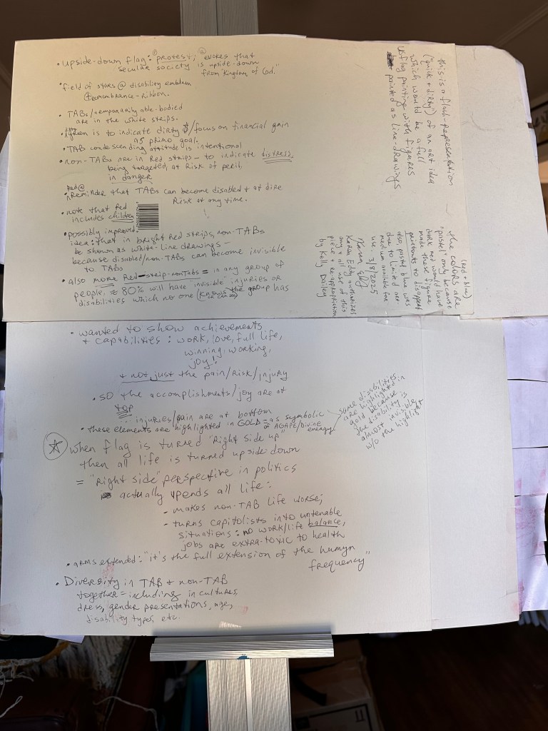 the words of the person who made the piece.